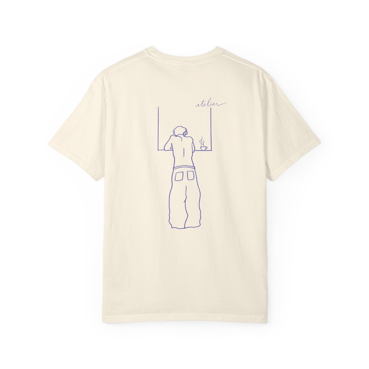 Studio T-shirt in Ivory, back view