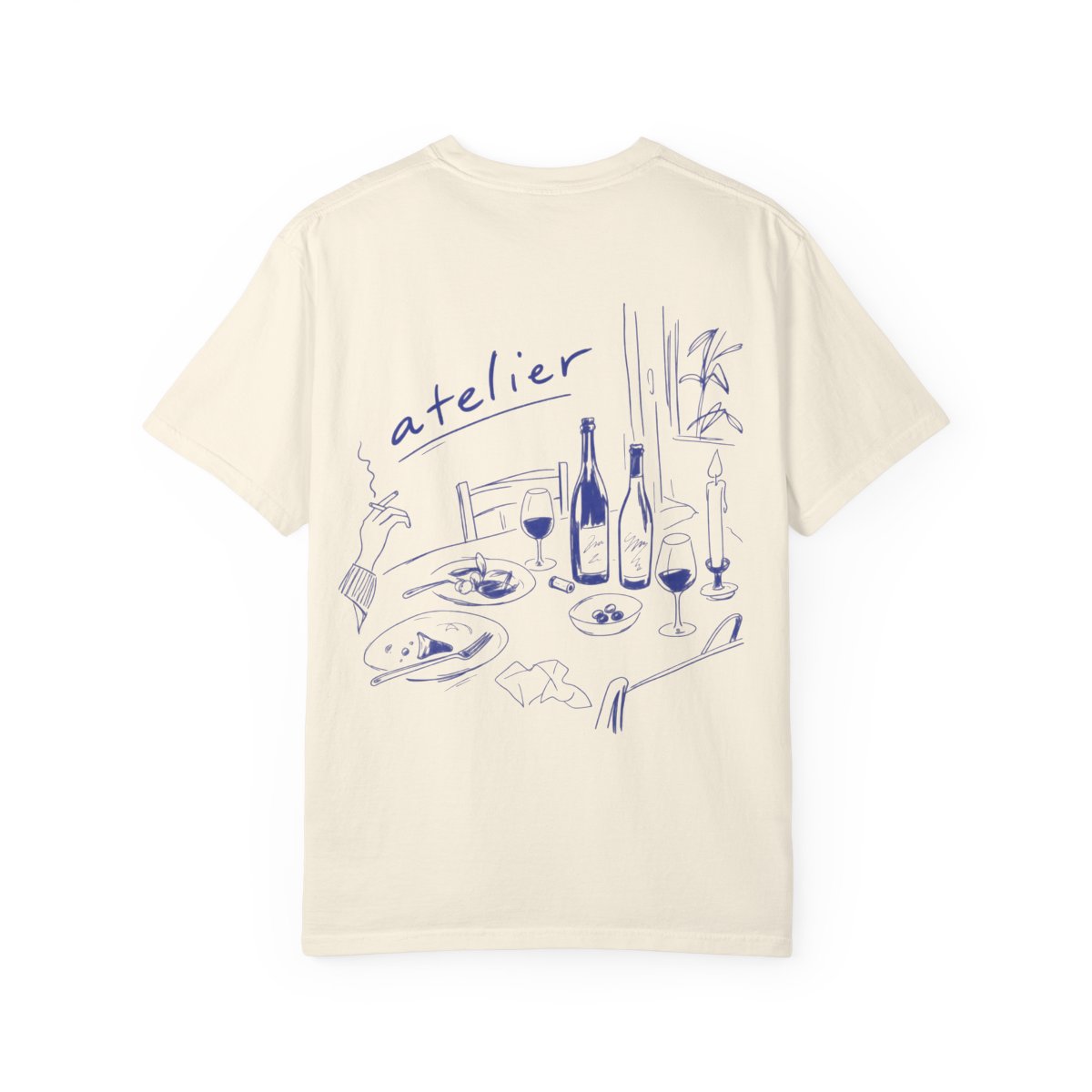 Supper T-shirt in Ivory, back view